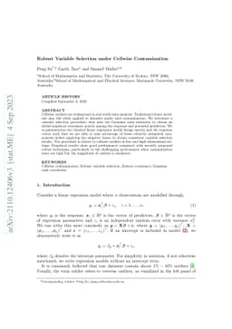 Robust Variable Selection under Cellwise Contamination