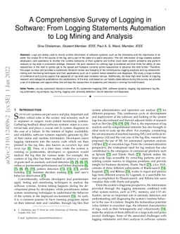 A Comprehensive Survey of Logging in Software: From Logging Statements
  Automation to Log Mining and Analysis