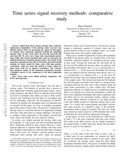 Time series signal recovery methods: comparative study
