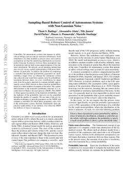 Sampling-Based Robust Control of Autonomous Systems with Non-Gaussian
  Noise