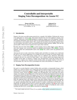 Controllable and Interpretable Singing Voice Decomposition via Assem-VC