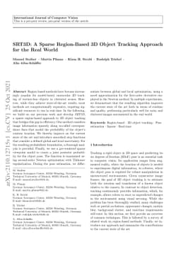 SRT3D: A Sparse Region-Based 3D Object Tracking Approach for the Real
  World