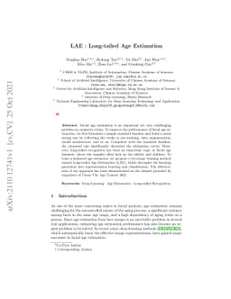 LAE : Long-tailed Age Estimation