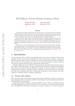 DP-XGBoost: Private Machine Learning at Scale