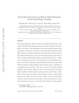 Event Data Association via Robust Model Fitting for Event-based Object
  Tracking