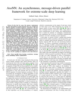 AxoNN: An asynchronous, message-driven parallel framework for
  extreme-scale deep learning