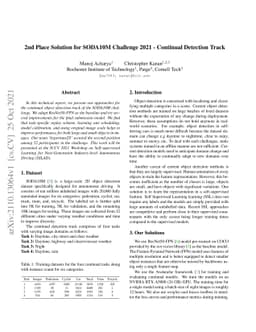 2nd Place Solution for SODA10M Challenge 2021 -- Continual Detection
  Track