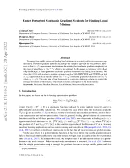 Faster Perturbed Stochastic Gradient Methods for Finding Local Minima