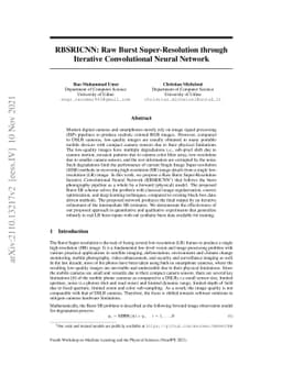 RBSRICNN: Raw Burst Super-Resolution through Iterative Convolutional
  Neural Network