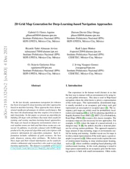 2D Grid Map Generation for Deep-Learning-based Navigation Approaches