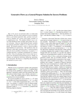 Generative Flows as a General Purpose Solution for Inverse Problems