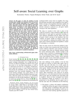 Self-aware Social Learning over Graphs