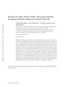 Recipes for when Physics Fails: Recovering Robust Learning of Physics
  Informed Neural Networks