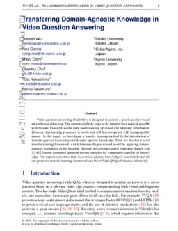 Transferring Domain-Agnostic Knowledge in Video Question Answering