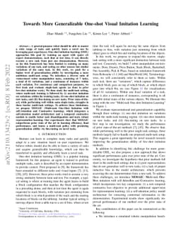 Towards More Generalizable One-shot Visual Imitation Learning