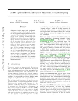On the Optimization Landscape of Maximum Mean Discrepancy