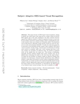 Subject Adaptive EEG-based Visual Recognition