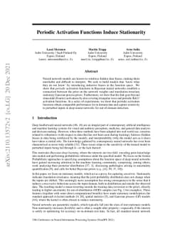 Periodic Activation Functions Induce Stationarity