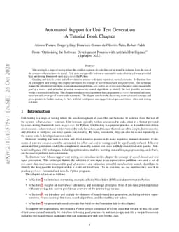 Automated Support for Unit Test Generation: A Tutorial Book Chapter