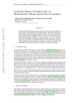Learning Robust Controllers Via Probabilistic Model-Based Policy Search