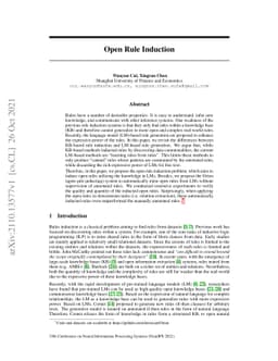 Open Rule Induction