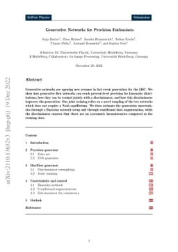 Generative Networks for Precision Enthusiasts