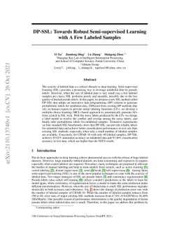 DP-SSL: Towards Robust Semi-supervised Learning with A Few Labeled
  Samples