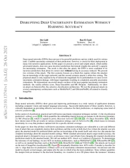 Disrupting Deep Uncertainty Estimation Without Harming Accuracy
