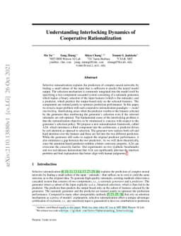Understanding Interlocking Dynamics of Cooperative Rationalization