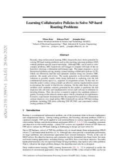 Learning Collaborative Policies to Solve NP-hard Routing Problems