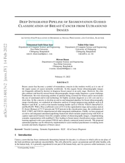 Deep Integrated Pipeline of Segmentation Guided Classification of Breast
  Cancer from Ultrasound Images