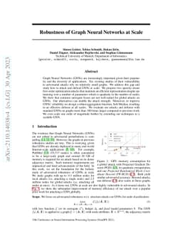Robustness of Graph Neural Networks at Scale