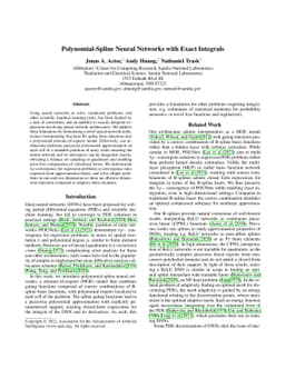 Polynomial-Spline Neural Networks with Exact Integrals