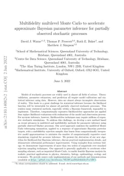 Multifidelity multilevel Monte Carlo to accelerate approximate Bayesian
  parameter inference for partially observed stochastic processes