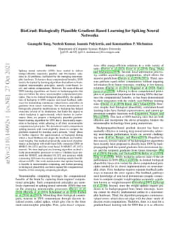 BioGrad: Biologically Plausible Gradient-Based Learning for Spiking
  Neural Networks