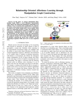 Relationship Oriented Affordance Learning through Manipulation Graph
  Construction