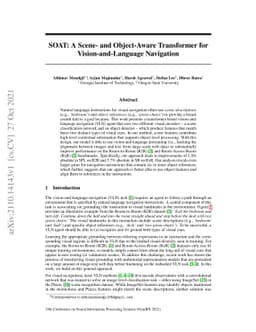 SOAT: A Scene- and Object-Aware Transformer for Vision-and-Language
  Navigation