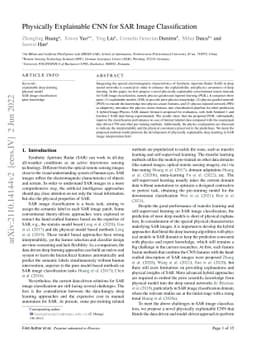 Physically Explainable CNN for SAR Image Classification