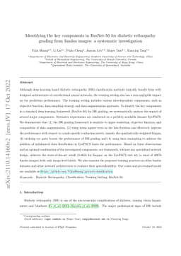 Identifying the key components in ResNet-50 for diabetic retinopathy
  grading from fundus images: a systematic investigation