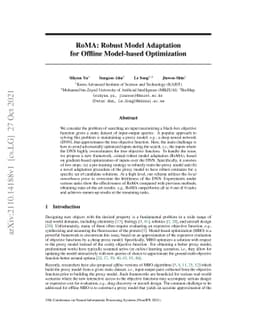 RoMA: Robust Model Adaptation for Offline Model-based Optimization