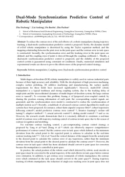 Dual-Mode Synchronization Predictive Control of Robotic Manipulator