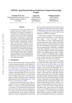 APPTeK: Agent-Based Predicate Prediction in Temporal Knowledge Graphs