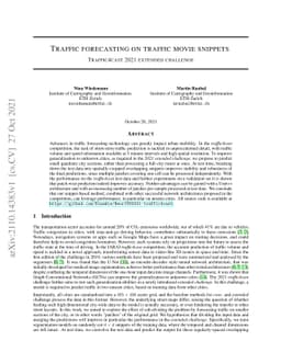 Traffic Forecasting on Traffic Moving Snippets
