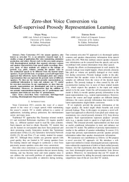 Zero-shot Voice Conversion via Self-supervised Prosody Representation
  Learning