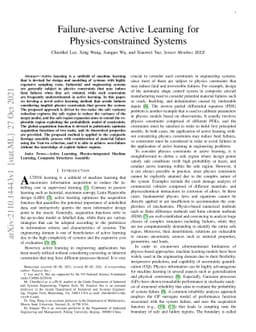 Failure-averse Active Learning for Physics-constrained Systems