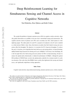 Deep Reinforcement Learning for Simultaneous Sensing and Channel Access
  in Cognitive Networks