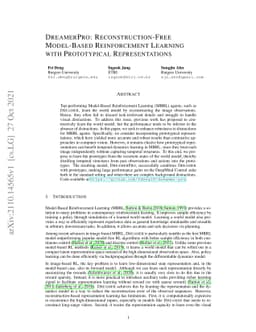 DreamerPro: Reconstruction-Free Model-Based Reinforcement Learning with
  Prototypical Representations