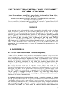 End-to-end LSTM based estimation of volcano event epicenter localization