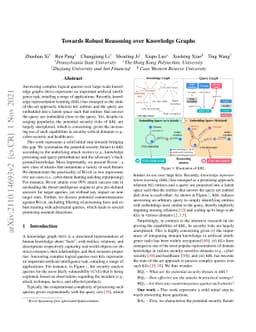 Towards Robust Reasoning over Knowledge Graphs