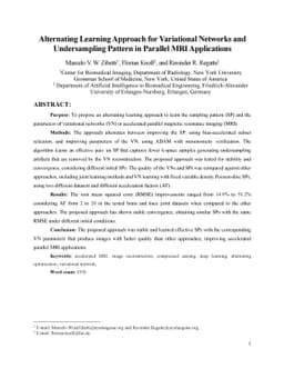 Alternating Learning Approach for Variational Networks and Undersampling
  Pattern in Parallel MRI Applications